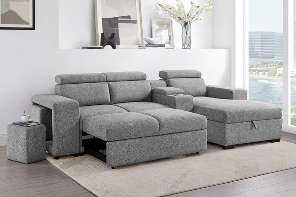 U1218 Pull Out Sofa Bed W/Cnsl& Usb