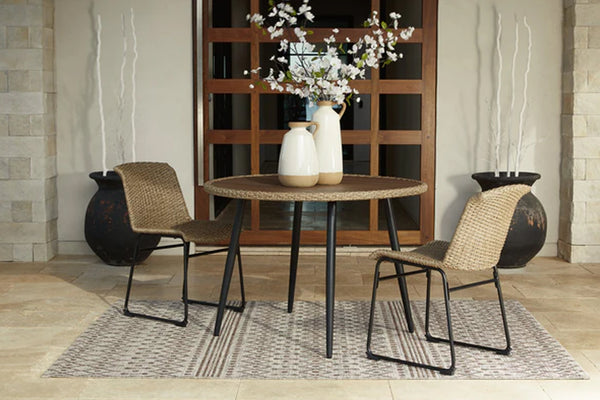 Ashley Amaris Outdoor Round Table/Chairs Set