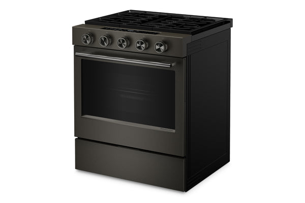 30" Stove Gas Slide-In in Black Ore with 2-in-1 Burner
