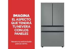 Gris Kit de Paneles para Nevera Bespoke de 4 Puertas