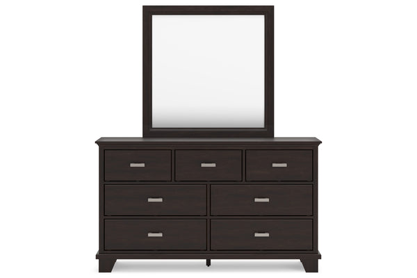 Ashley Covetown Cama Queen, Gavetero con Espejo & Mesa de Noche