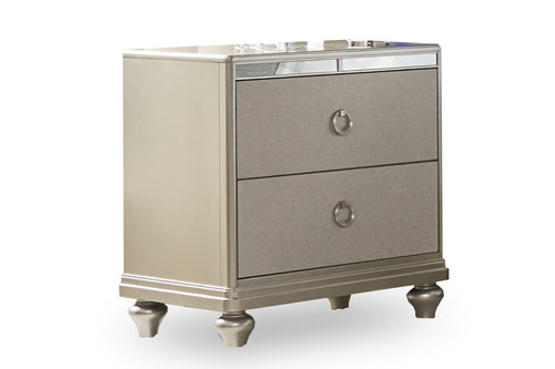 C4188y Silver Drawer Nightstand