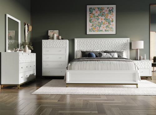 Arrolime Cama, Gavetero con espejo & Mesa de noche 