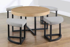 Magnolia36 Round Cktl Mesa con 4 taburetes
