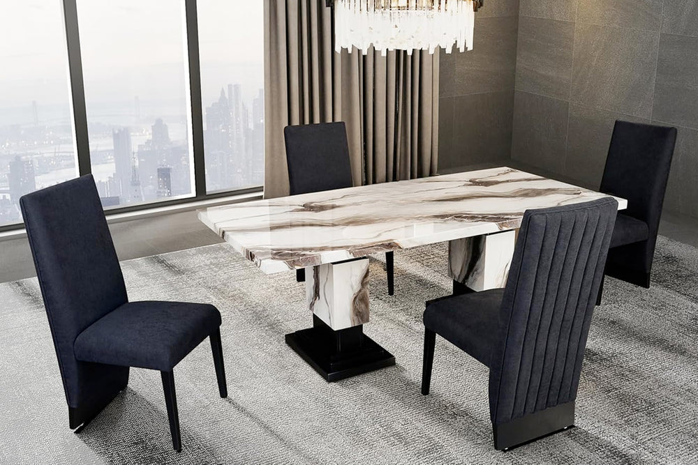 Goldie Mesa de Comedor Rectangular con 4 Sillas