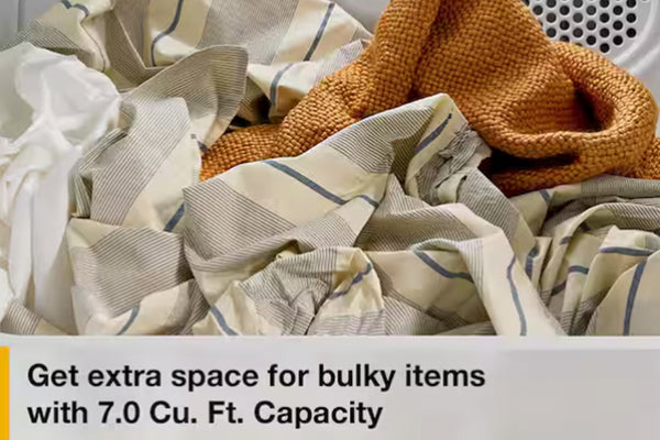 7' Dryer Electric Top Load with Adaptive Dry