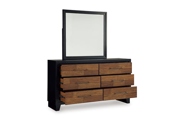 Kraeburn Cama con Almacenamiento & Gavetero con Espejo