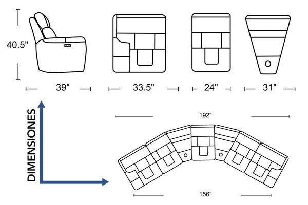 Mason Sectional 7Pc Set