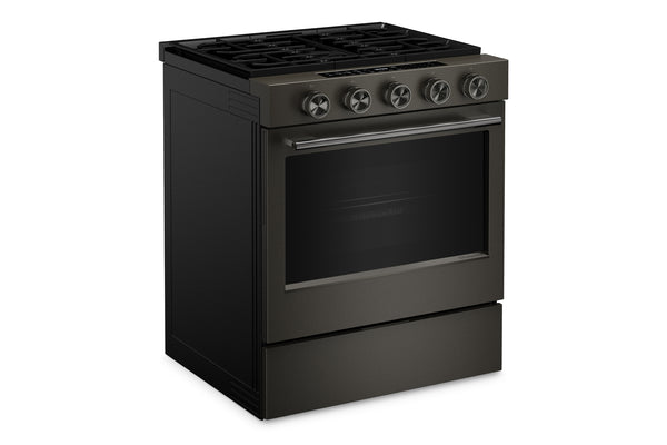 30" Stove Gas Slide-In in Black Ore with 2-in-1 Burner