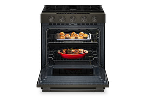 30" Stove Gas Slide-In in Black Ore with 2-in-1 Burner