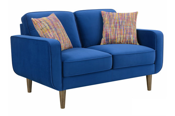 U3906 Blue Loveseat W/2 Pillow