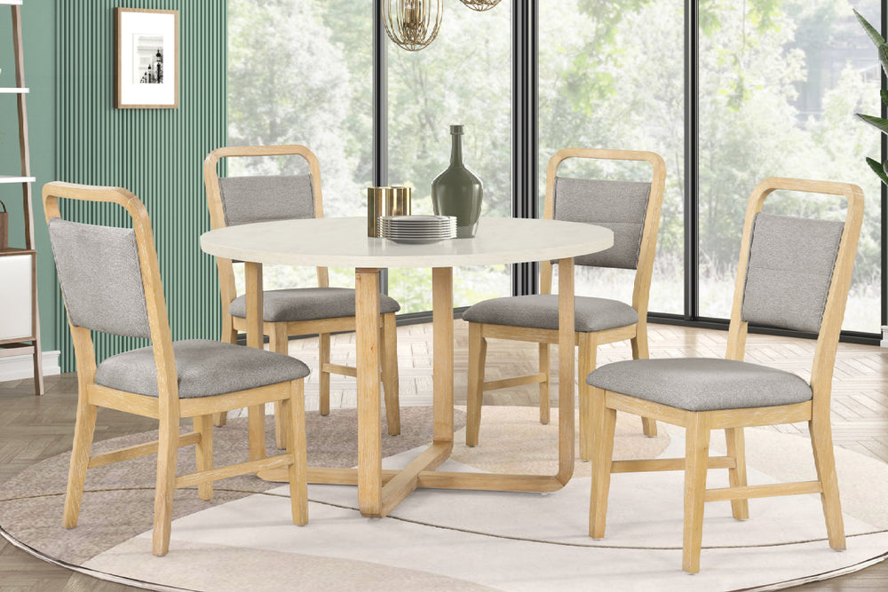 Zenith Mesa de Comedor Redonda con 4 Sillas