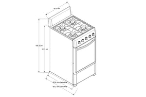 Whirlpool Estufa 20" Gas W/4B