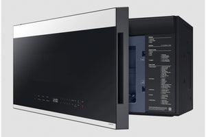 2.1' Microondas con Extractor Bespoke con Conectividad Automática & Cocción Inteligente en Cristal Nlanco de 1000 W