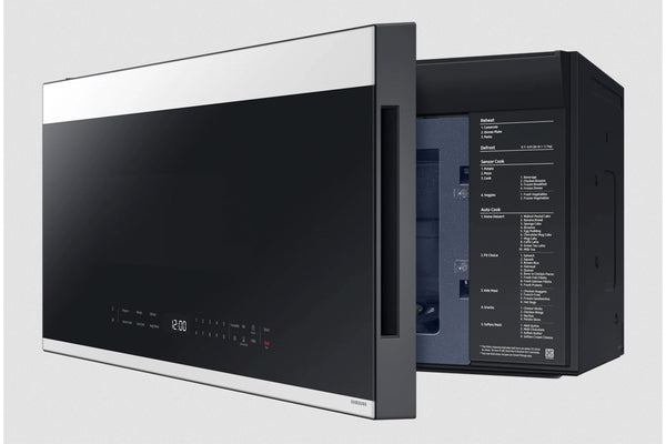 2.1' Microondas con Extractor Bespoke con Conectividad Automática & Cocción Inteligente en Cristal Nlanco de 1000 W