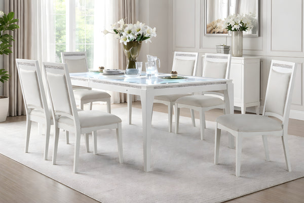 Glamour Dining Table with 6 Chairs