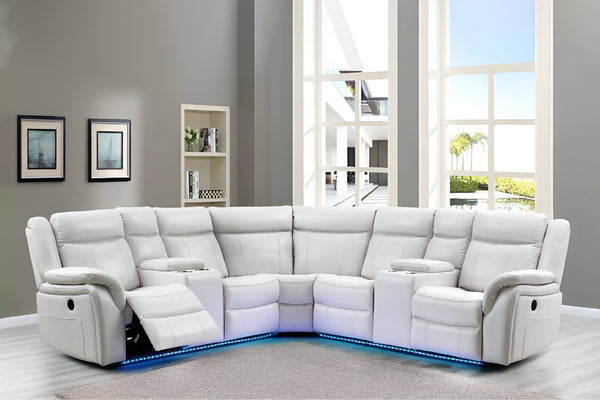 Um02 Pwr Recl Sectional W/Lght Set