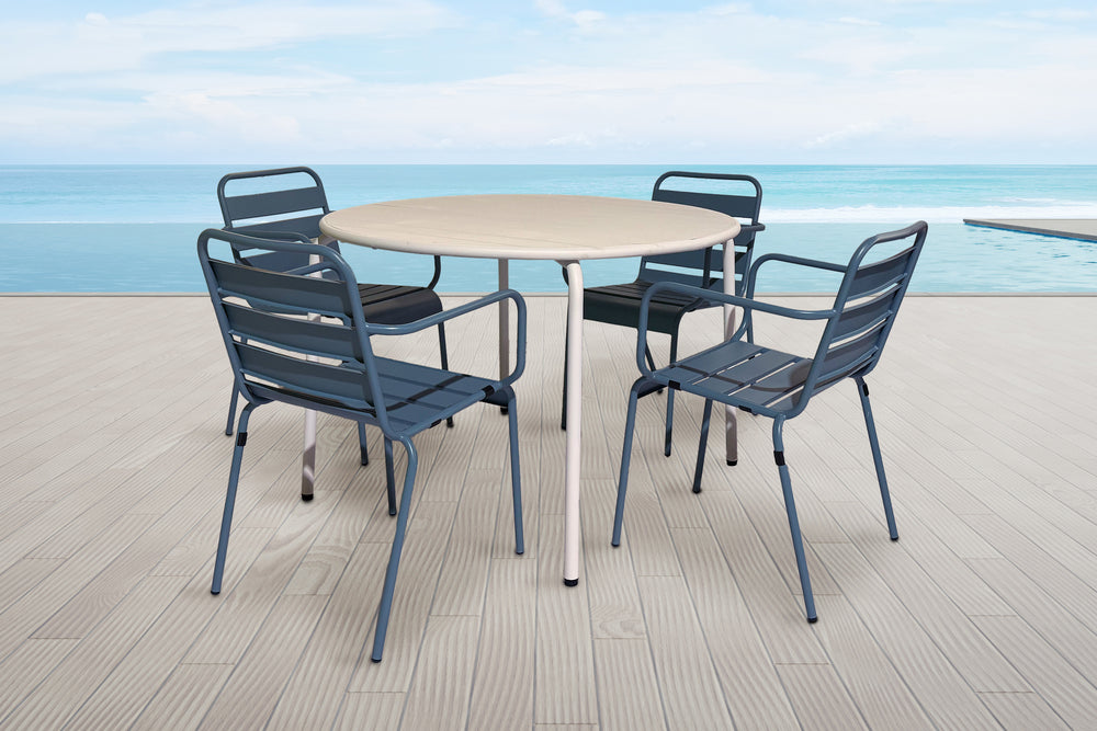 Coral Round Din Table W/4Chair Set