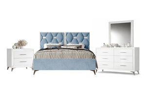 Egan Queen Bed, Dres, Mirr, Ngtstns