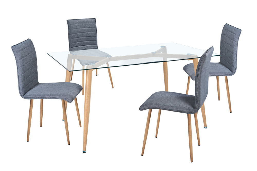Milos Dining Table W/4 Chair Set