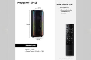 St40b Sound Tower 160W 12H-Battery