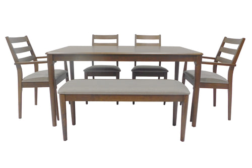 Mesa de comedor Fairmont de 2 plazas, 2 brazos y 1 banco