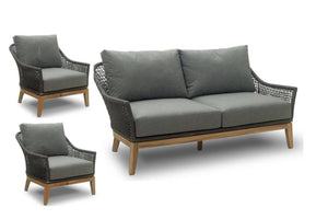 Loveseat Lyprodan Ennio-rect con 2 Sillas de Acento Lounge
