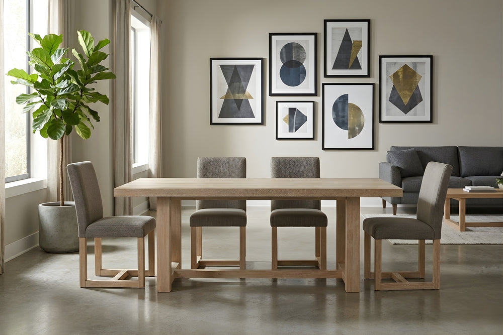 Yalinton Mesa de Comedor Rectangular con 4 Sillas UPH