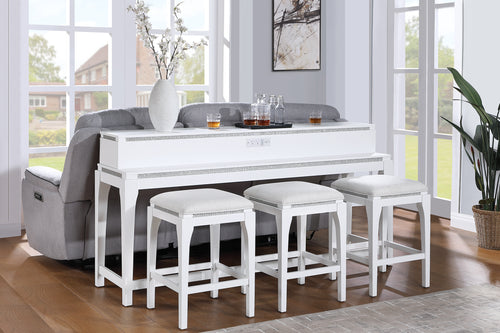 Glamourdin Bar Table W/3 Stools