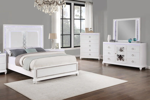 Glamour Cama con Gavetero y Espejo