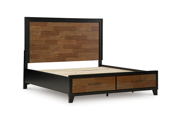 Kraeburn Cama con Almacenamiento & Gavetero con Espejo