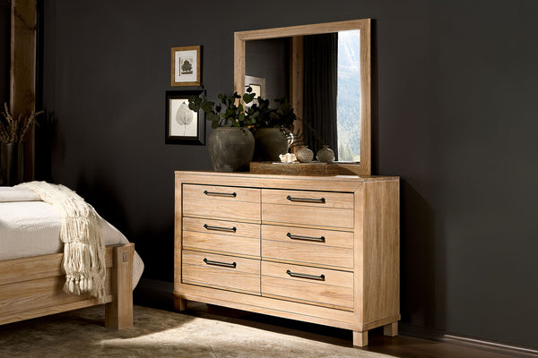 Sturdy Cama Queen, Gavetero con Espejo & Mesa de Noche