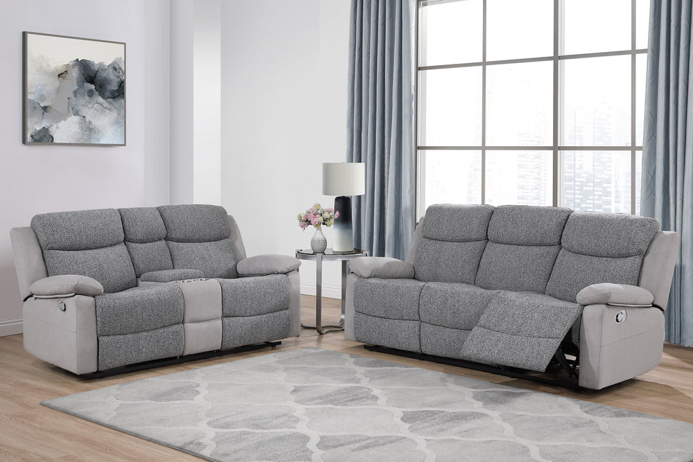 U6025 Recl Sofa & Love W/Console Set
