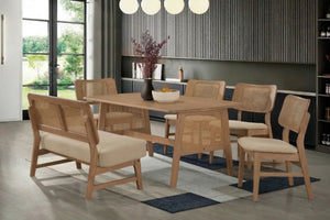 Intergo Oceanview Mesa de Comedor con 4 Sillas & Bench