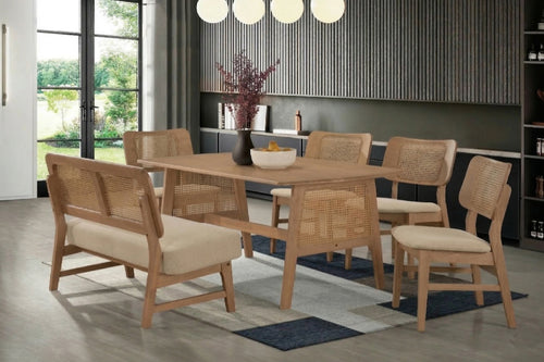 Intergo Oceanview Mesa de Comedor con 4 Sillas & Bench