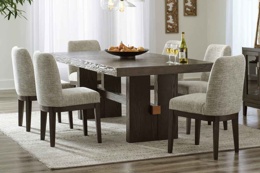 Ashley Burkhaus Mesa de Extensión Rectangular con 6 Sillas