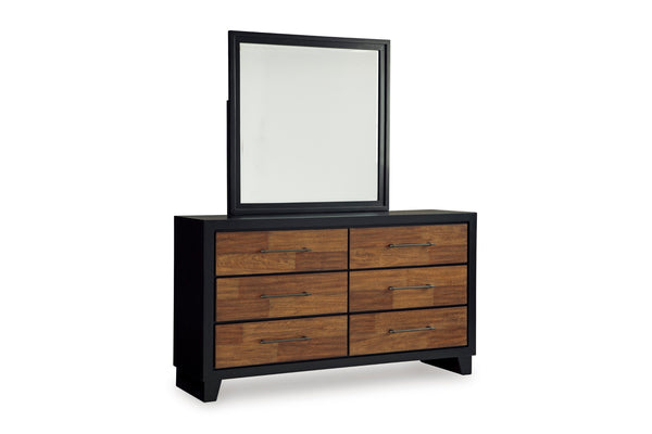 Kraeburn Cama con Almacenamiento & Gavetero con Espejo