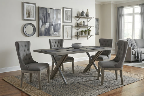 Krystanza Rectangular Dining Room Table with 4 Chairs