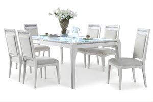 Glamour Dining Table with 6 Chairs