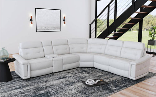 Summit-wht 6Pc Seccional Reclinable Set 