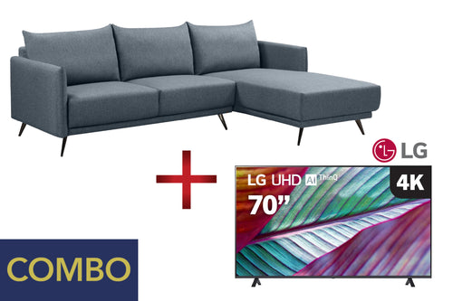 Sofa Chaise Raf/Laf/Tv Set