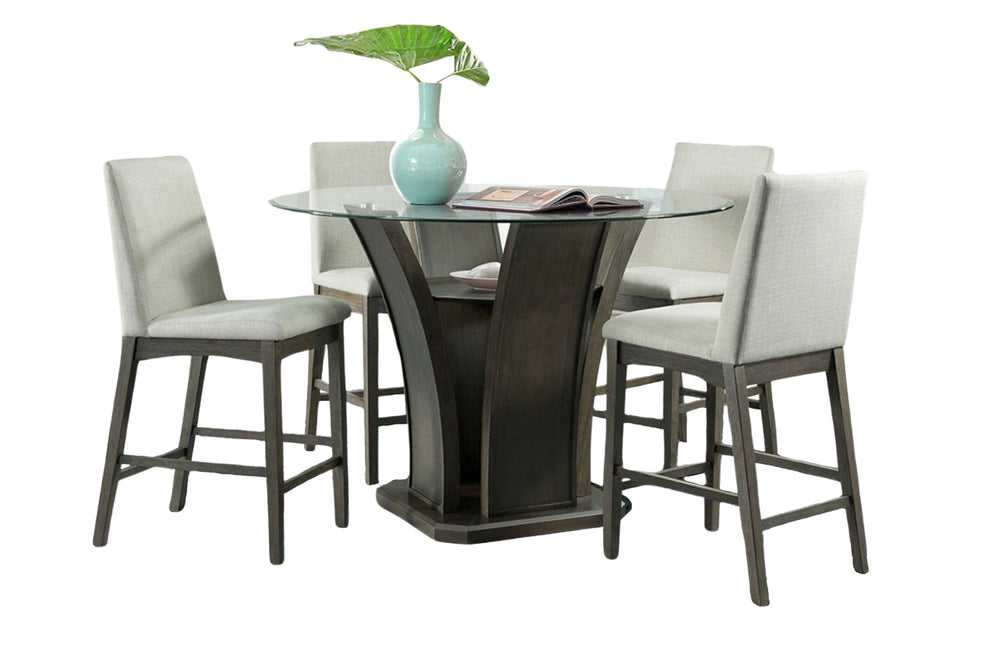 Dapper Rnd Cntr Table/4Cntr Chair Set