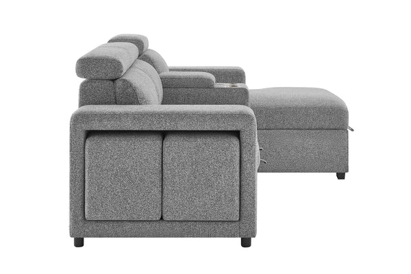 U1218 Pull Out Sofa Bed W/Cnsl& Usb