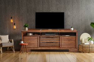 Lavaslidin 80" Tv Console Sliding Door