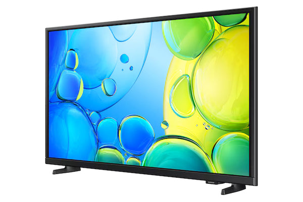 Televisor LED con pantalla a color sobre fondo blanco.