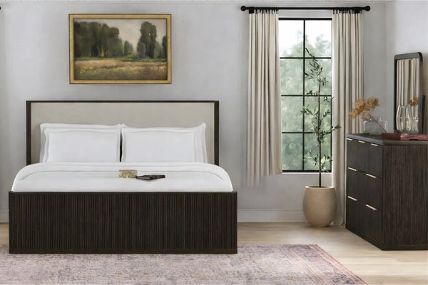 Sylvie Bed & Dresser with Mirror