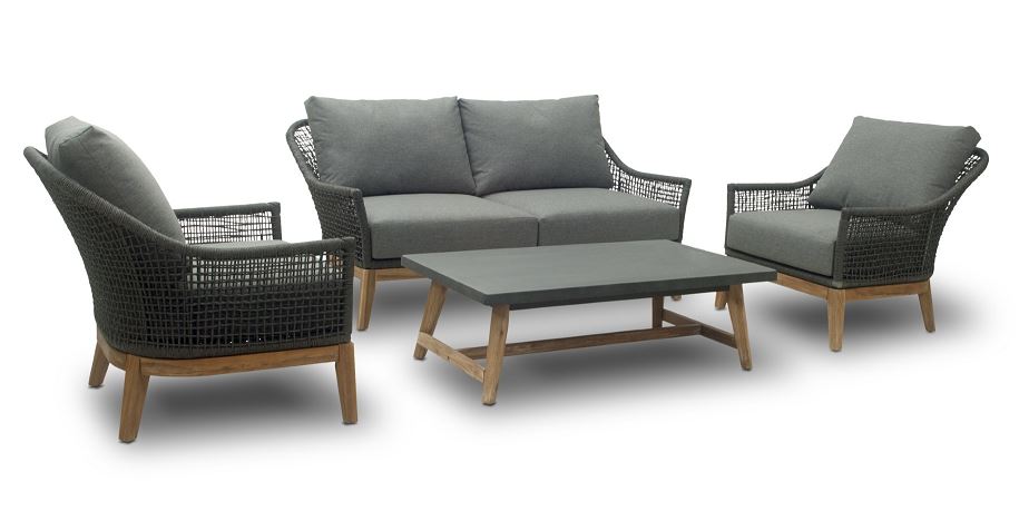 Lyprodan Ennio-rect Loveseat/2Chair/Table Set