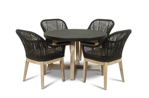 Lyprodan Ennio-rnd Mesa de comedor con 4 Sillas