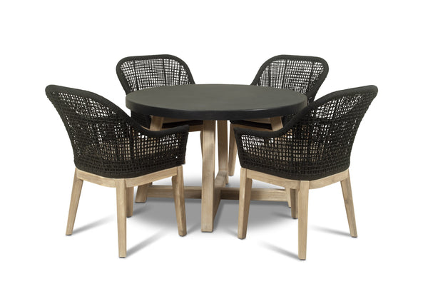 Lyprodan Ennio-rnd Mesa de comedor con 4 Sillas