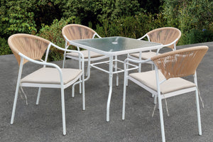 Gambia Square Table/4Chair Set